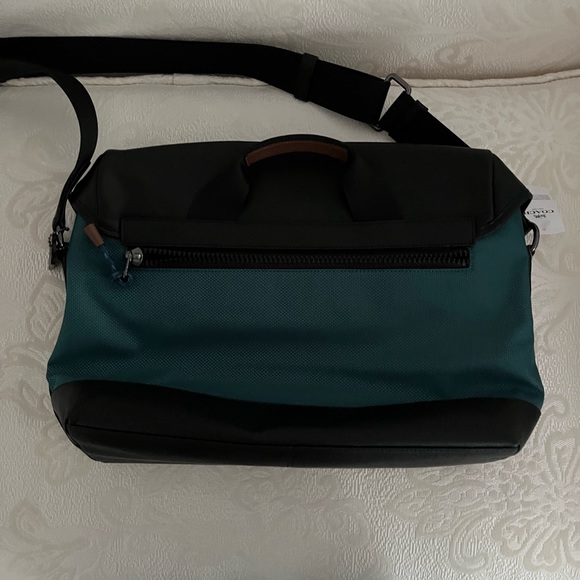 Coach black and purple messenger retro bag and sea green canvas. NWT - Picture 9 of 16